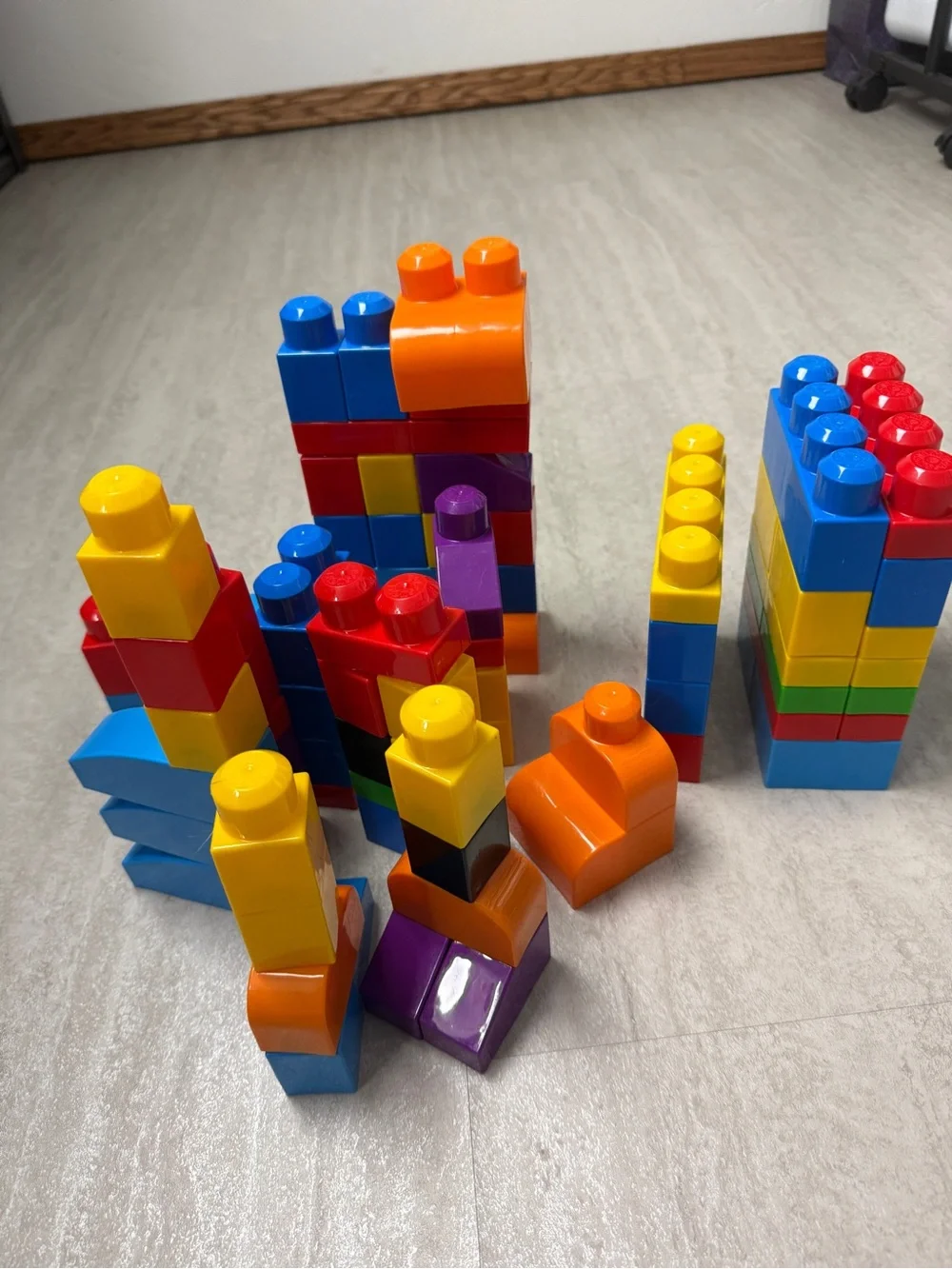 Mega Bloks First Builders Big Building Bag with blocks - 80 Piece Kids Block Set